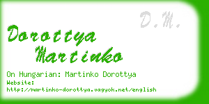 dorottya martinko business card